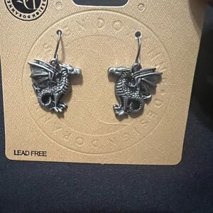 Silver Dragon Earrings